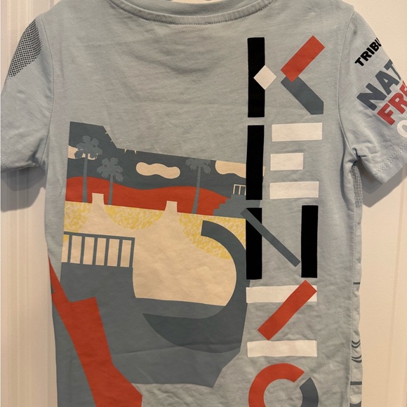Kenzo boys Blue Short Sleeve Tee with Graphic Design - Picture 2 of 3